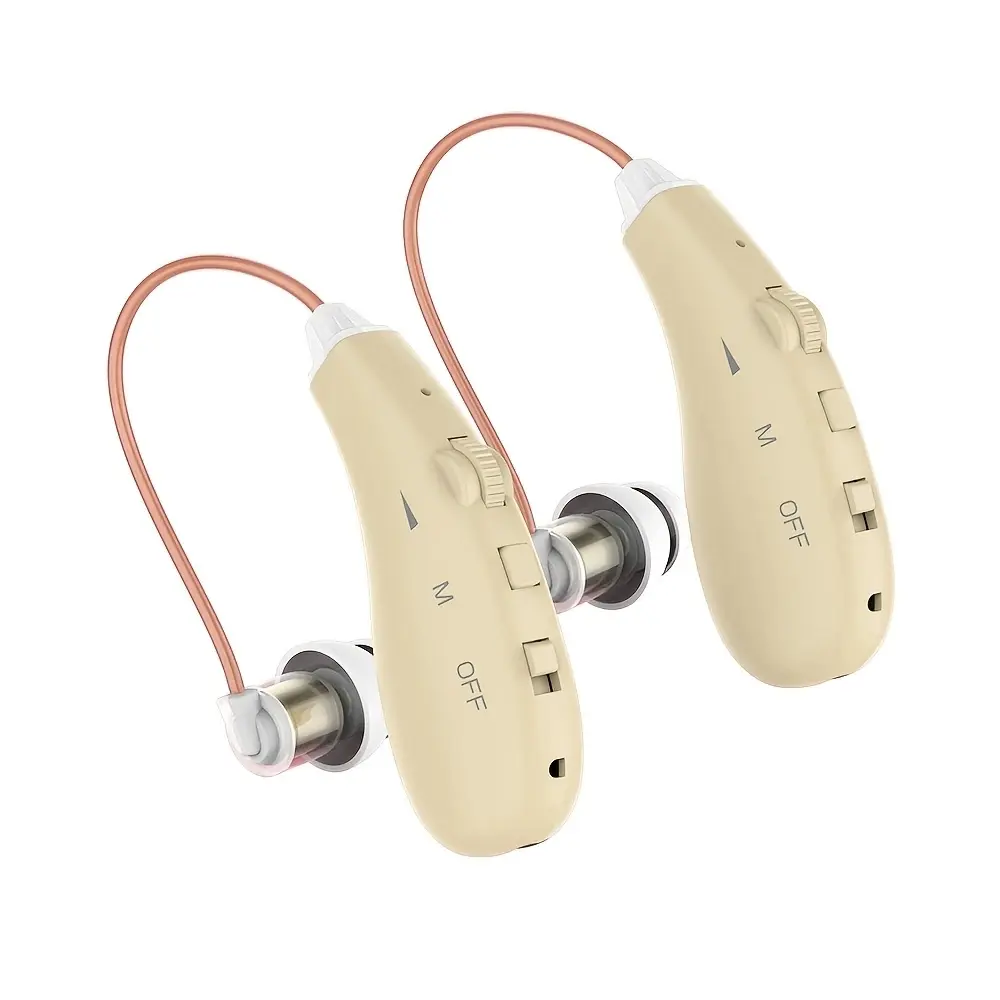 Rechargeable Hearing Amplifier for Seniors, Invisible Sound Amplifier with Noise Cancelling & Volume Control