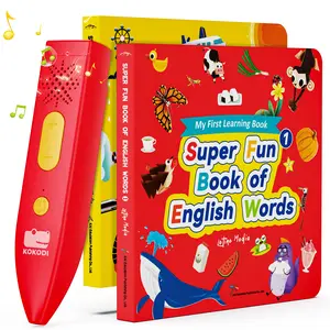 KOKODI Talking Pen Book Set for Toddlers - Fun Interactive Educational Toy with English Words, Mother Goose Nursery Rhymes, 700+ Touch Points, Songs, Sounds, Games, Full Story, Screen-Free Learning Materials, Kids Gift
