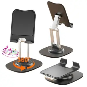 360° Rotating Metal Phone Stand Tablet Holder Desk Holder Mount Office Smartphone Accessories, Universal Fits for iPhone iPad Samsung Galaxy Cellphone