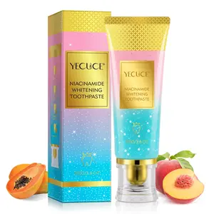Yecuce Peach Scented Niacinamide Toothpaste, Fresh Breath, Basic Cleaning, Non-Flammable, No Ca Prop 65, Base Unit Count 1