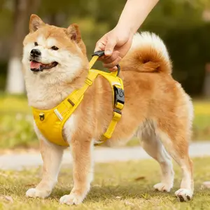 Adjustable Reflective Dog Harness Vest with Pull Handle, Breathable Mesh Padding, Suitable for Small Medium Large Dogs, Outdoor Walking Training, Adjustable Safety Harness