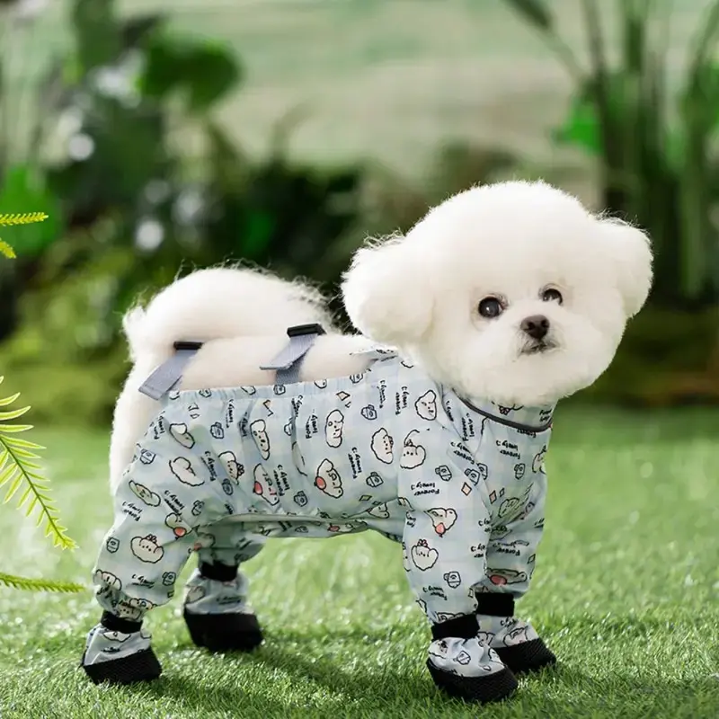 Waterproof Anti-Slip Dog Leggings with Reflective Stripe Adjustable Pet Paw protection boot for Outdoor Hiking and Strolling Dog Clothes Shoes for Poodle Puppy Costumes dog Outfits