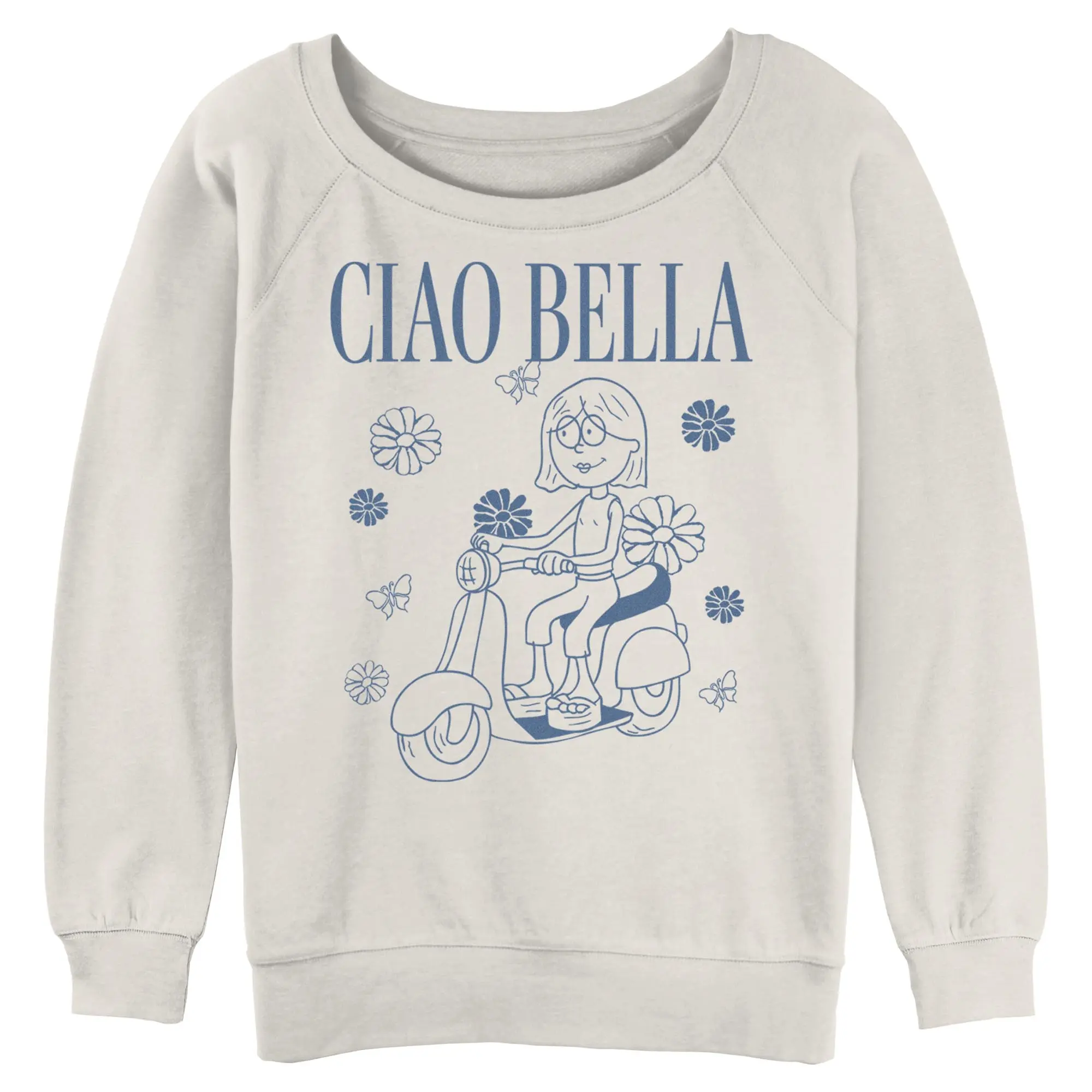 Women's Lizzie McGuire Ciao Bella Graphic Printed Casual Hoodie, Juniors' Top, Comfortable Sweatshirt