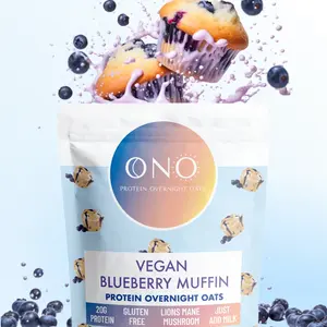 ONO Protein Overnight Oats Vegan Blueberry Muffin Bundle - Includes 20g Protein, Gluten Free, Low Sugar, Just add milk