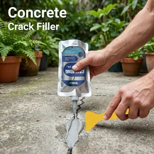 Quick-Dry Concrete Crack Filler, 200ML/500ML with Tool, DIY friendly, Self-Leveling, Wear-Resistant, Ideal for Concrete Repair and Home Decoration