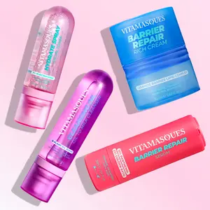 Vitamasques Barrier Repair Skincare Set | Soothe Redness | Vegan, Cruelty-Free Korean Skincare Bundle | Dermatologist Test | Anti-inflammatory + Reduce Redness & Protect | Korean Skincare Set for Hydrate & Moisture + Gentle Facial Cleansing