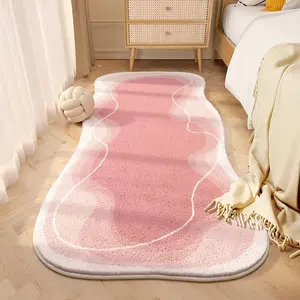 Irregular Line Pattern Floor Mat, Soft Comfortable Floor Carpet, Creative Floor Rug, Decorative Area Rug for Home Bedroom Living Room Study Room, Bedroom Rugs