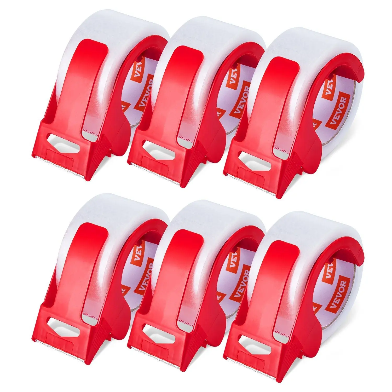 Clear Packing Tape 65 Yards Clear Shipping Tape with Dispenser 2.7 Mil (6 Pack)