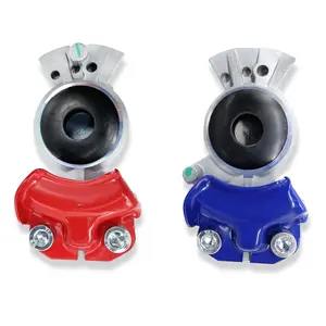 Torque Universal Glad Hands for Semi Trailers | Emergency (Red) & Service (Blue) Airline Brake Gladhands | Aluminum Air Brake Couplers | Replaces Velvac 035042/035045 & Bendix 278850/278853