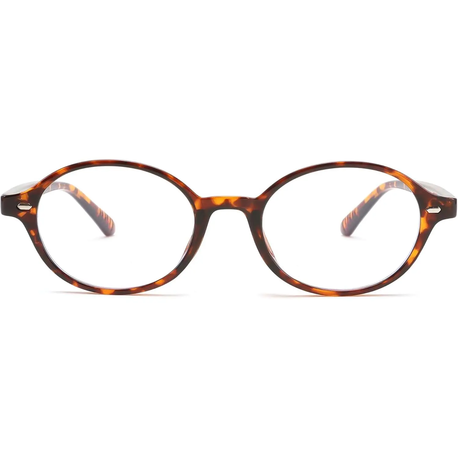 EyeconicFinds  Vintage Oval Blue Light Glasses for Women Men Stylish Lightweight 90s Eyeglasses Fake Nerd Y2k Eyewear Frame B0242 Clear