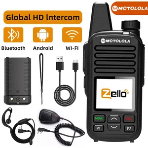 2G 4G Zello POC portable handheld walkie talkie Android system with Bluetooth WiFi global PTT coverage 5000 kilometers portable two-way radio suitable for hiking camping  fishing fleets