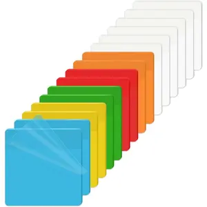 Transparent Sticky Notes, 480 count 3x3 Inch, Self-Adhesive , See-Through Translucent Sticky Notes for Books, , Page Markers, School Office College Supplies (6 Colors)