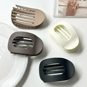 Hair Clips - Grip flat round hair clips with curved design for thick/thin hair
