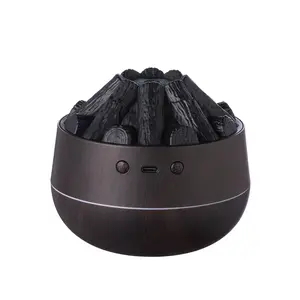 Realistic Campfire Flame Aroma Diffuser Portable Bonfire Humidifier Mini 5V Volcano Lava Mist Maker for Office Desk Use