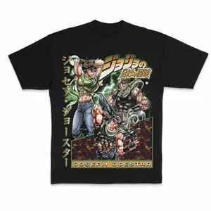 Classic Young Joseph Joestar Tee Vintage Graphic Tees, JoJo's Bizarre Adventure  Tshirt, JoJo's Bizarre Adventure  Merch, Anime Clothing, Unisex Manga Anime Shirts Top Menswear Womenswear Streetwea Cotton Fashion