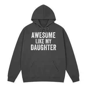 Awesome Like My Daughter Hoodie Sweet Parent-Child Vibe Top For Proud Moms Dads Minimalist Mountain Wave Graphic Cool Outdoor Streetwear