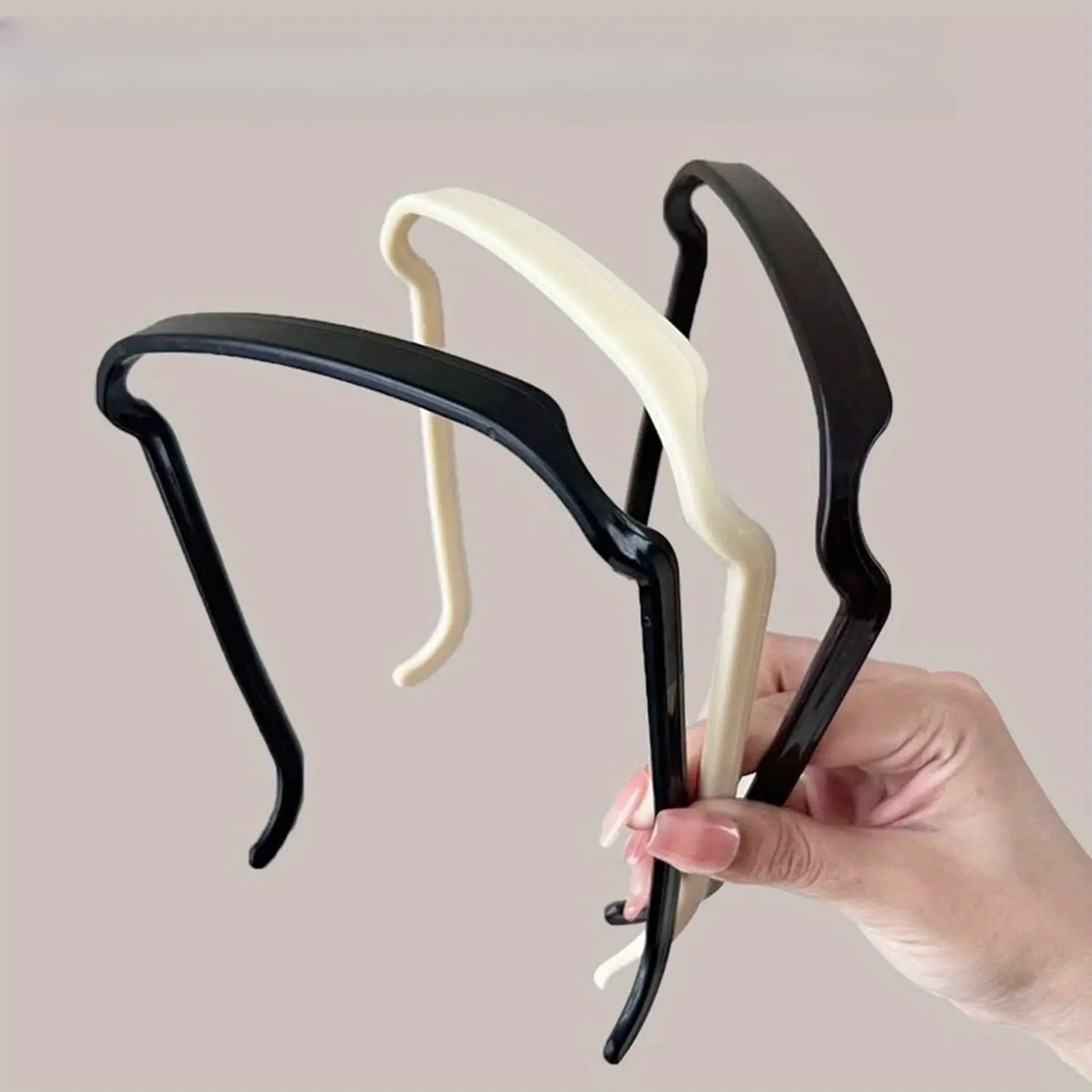 Ladies Plastic Headband, Wide Non-Slip Hair Band for Curly Hair, Perfect Hair Accessory for Medium Thickness Hair, Non Slip Headbands