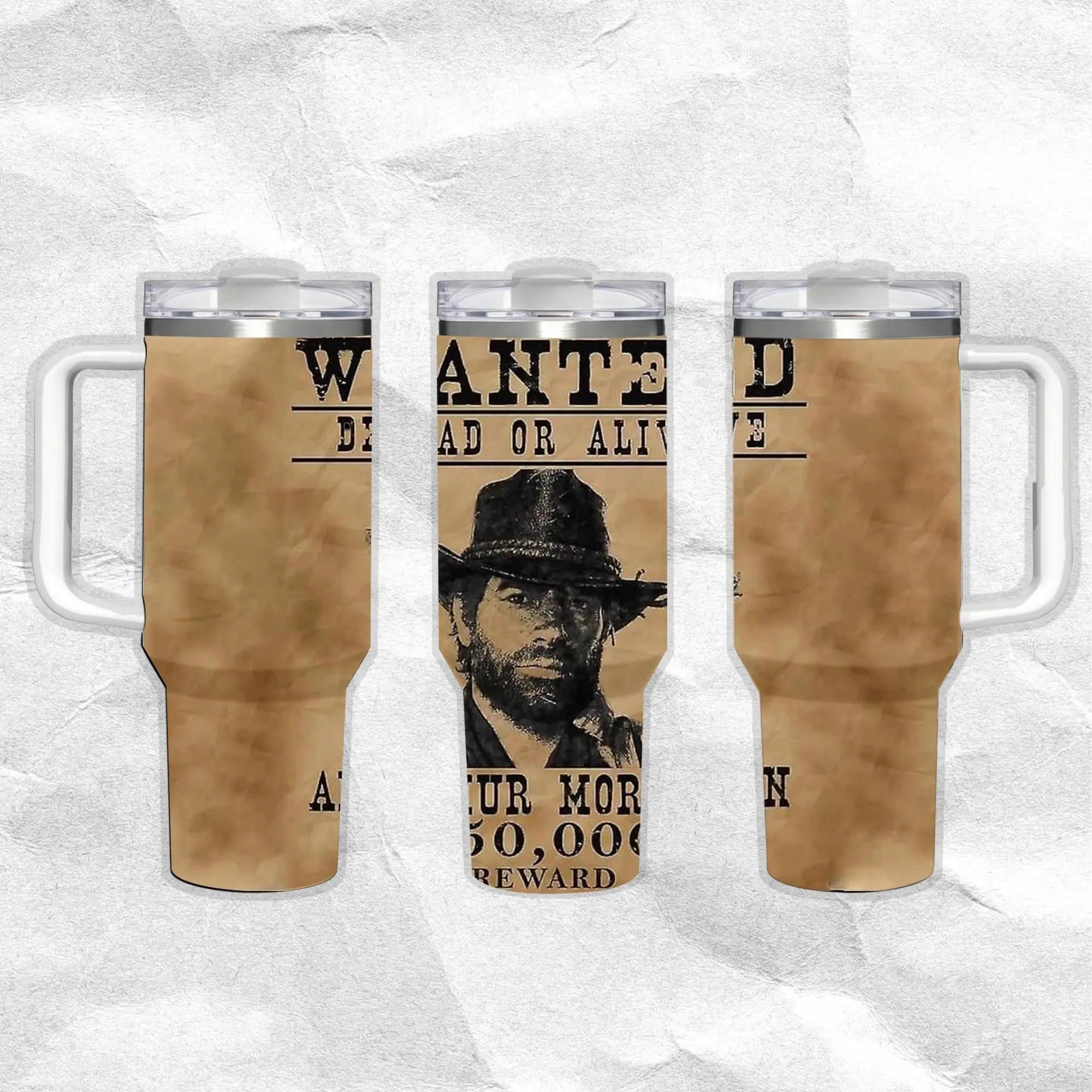 40oz Car Insulated Cup White