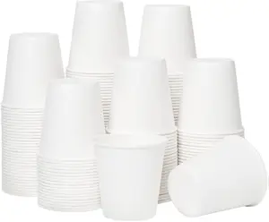 [100 Pack] 3 oz Bathroom Paper Cups, Disposable Paper Cups, Mouthwash Cups, Paper Coffee Cups, Ideal for Bathroom