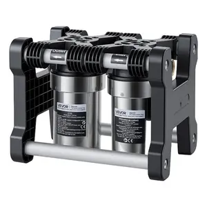 VEVOR RV Water Filter System, 5-Micron Dual Stage Premium RV Water Filtration System with Two Cartridges and 3/4 Fitting for RVs Campers, Reduces Sediment, Chlorine, Heavy Metals, Odors and More