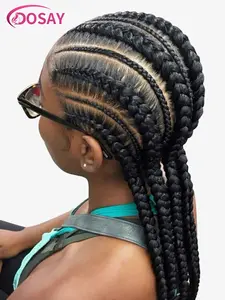 36 Inch Braided Wigs Glueless Synthetic Full Lace Front Wig Braid African Knotless Box Braids Female Wigs For Women Braided Wigs