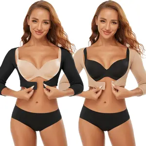 Women Compression Arm Shaper Long Sleeves Front Closure Body Shaper Push Up Bra Arm Fajas Shapewear Tank Top, High Stretch Shapewear Crop Top, Comfortable Farbic Womenswear, Ladies Shapewear for Daily Wear