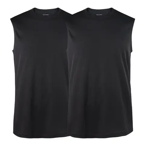 Men's 2-Pack Tank Tops - Dry Fit Wicking, Mesh Quick-Dry Sleeveless, Athletic Workout Clothing, Casual Tanks & Undershirts for Daily Gym Use, S-3XL Big & Tall Basic Solid Activewear