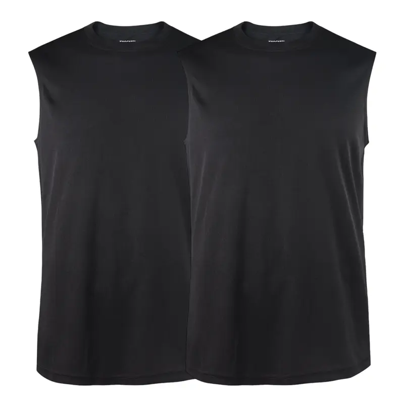 Men's 2-Pack Tank Tops - Dry Fit Wicking, Mesh Quick-Dry Sleeveless, Athletic Workout Clothing, Casual Tanks & Undershirts for Daily Gym Use, S-3XL Big & Tall Basic Solid Activewear