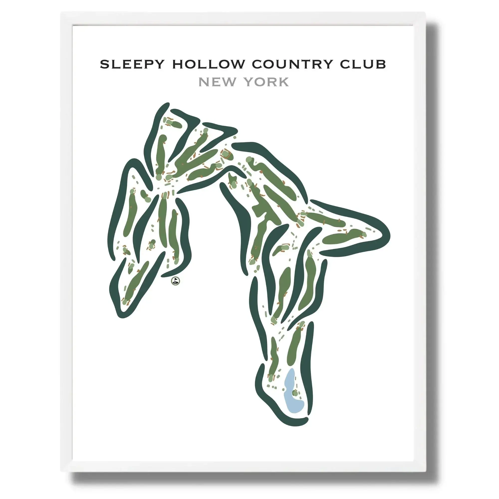 Sleepy Hollow Country Club New York Map Print – Poster & Canvas Golf Wall Art