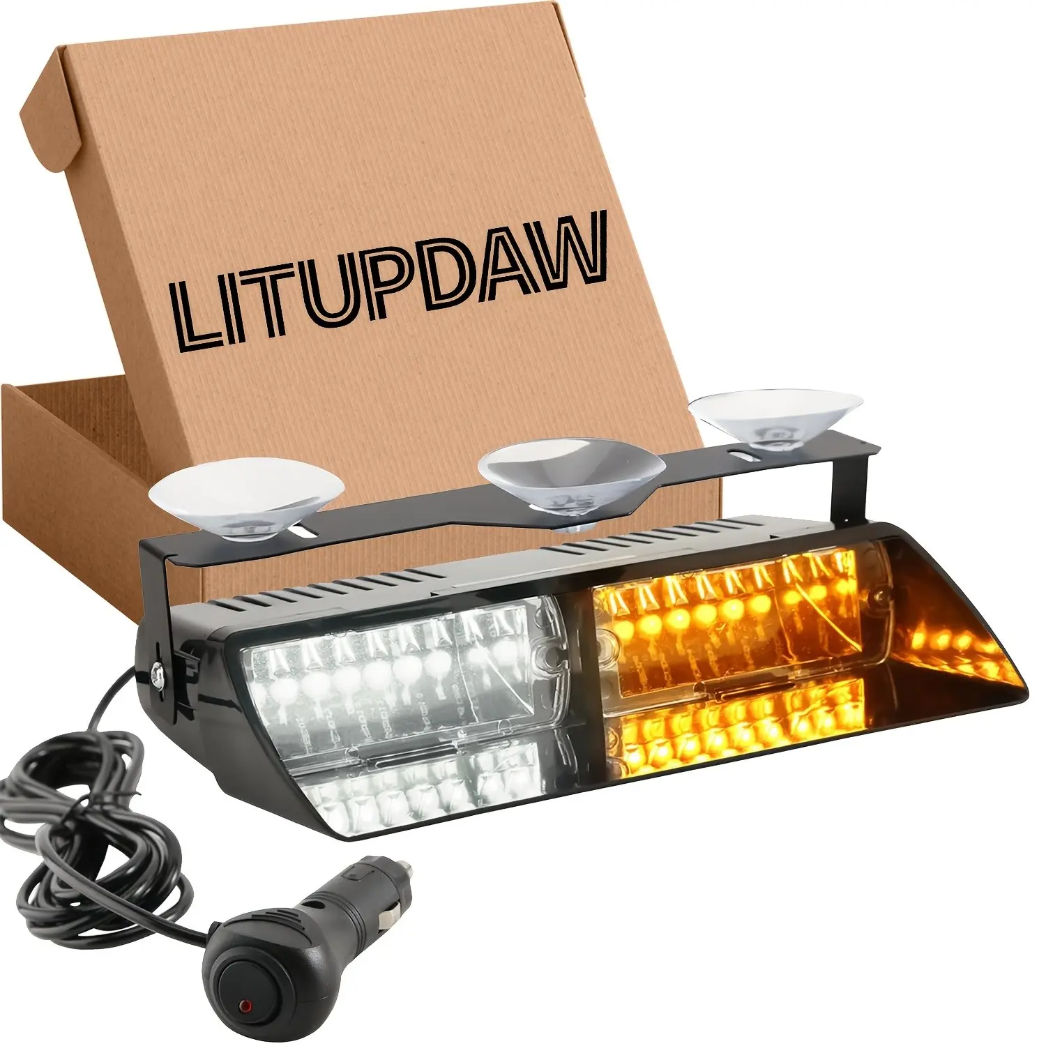 A Combination Dash Light Featuring 8 Leds And 2 Units Designed for Trucks And Vehicles, with a Total of 16 Leds, Suitable for 12V Interior Use, Ideal for Safety Work on Off-Road Cars, Without Battery