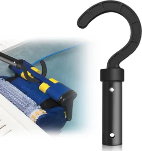 Pool Retriever Hook for Robotic Pool Cleaner Accessories, Black Plastic, Ergonomic Design