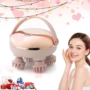 New Trend Handheld Electric Stress Relief Cordless Scalp Massager, Rechargeable Scalp Massagers, Dry Wet Use, Comfortable Head Massage, Relaxing Scalp Cleaner, Head Massagers