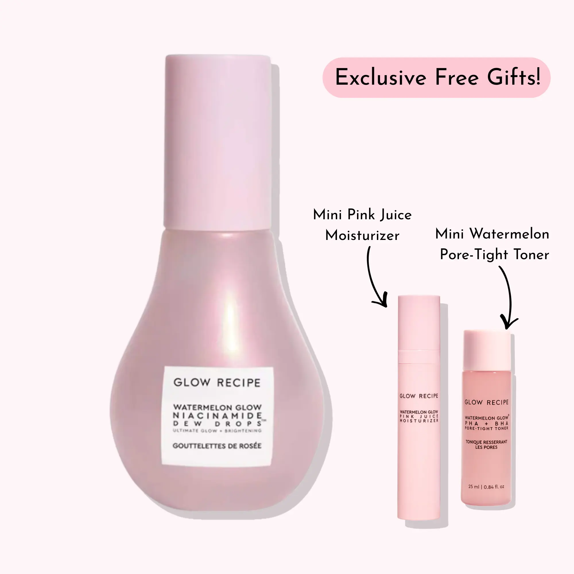 Glow Recipe Watermelon Niacinamide Dew Drops Serum Primer - Cruelty-Free Korean Skin Care, Gentle Lightweight Multi-Use, 1000x Hyaluronic Acid, Brightening, Hydrating, Moisturizing, Plumping, Dewy Glossy Texture, Aesthetic Glow for Adults