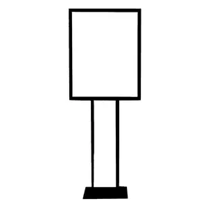 22" x 28" Twin Pole Bulletin Holder Poster Frame Floor Standing Sign Stand