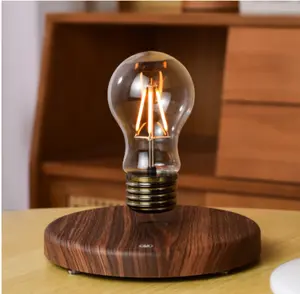 Magnetic Levitating Light Bulb Lamp Floating Filament Light Bulb Magnetic Levitation Lamp, Warm Glow LED Night Light with Wooden Base, Magical Desk Decor & Romantic Gift Idea for Cozy Room,Perfect for Mother's Day Father Day Gifts