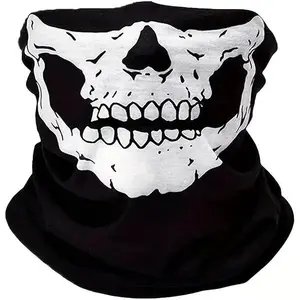 3 Pcs Breathable Face Masks Skull Mask Seamless Balaclava Mask Headwear Scarf,The Dead Skull Bandana Mask for Cosplay Masquerade Costume Party Windproof & Sun Protection Face Mask for Cycling Summer Outdoor Sun Protection Gear Accessories