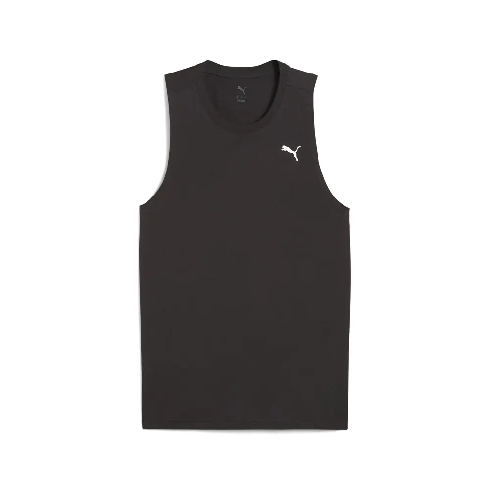 PUMA Mens Train All Day Tech Triblend Crew Neck Sleeveless Athletic Tank  Casual - Black