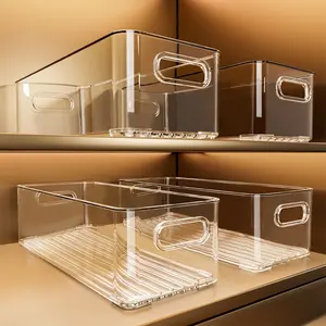 Wardrobe long rectangular transparent storage box, household clothes, socks, and underwear organizer, drawer divider, classification storage