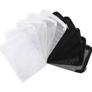 10pcs Aquarium Filter Media Bags with Zipper for Activated Carbon, Biospheres, Ceramic Rings
