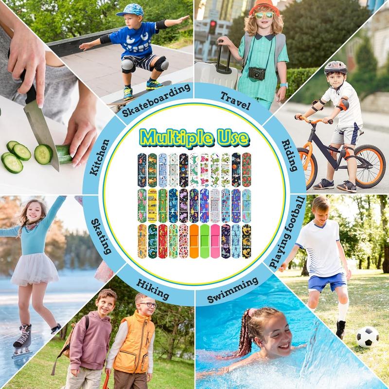 300 Pcs Adhesive Bandages, 33 Styles Kids Cartoon Bandages, Flexible, Colorful, Waterproof, Breathable, Protect Scrapes