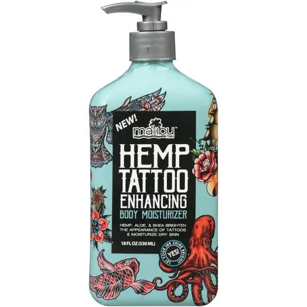 Malibu Hemp Tan Tattoo Enhancing Body Moisturizing Lotion, 12 fl. oz.
