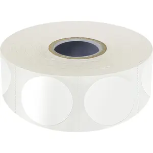 1500 count White Round Color Coding Circle Dots Inventory Stickers Labels with Perforation Line in Roll (Each Measures 1" in Diameter)