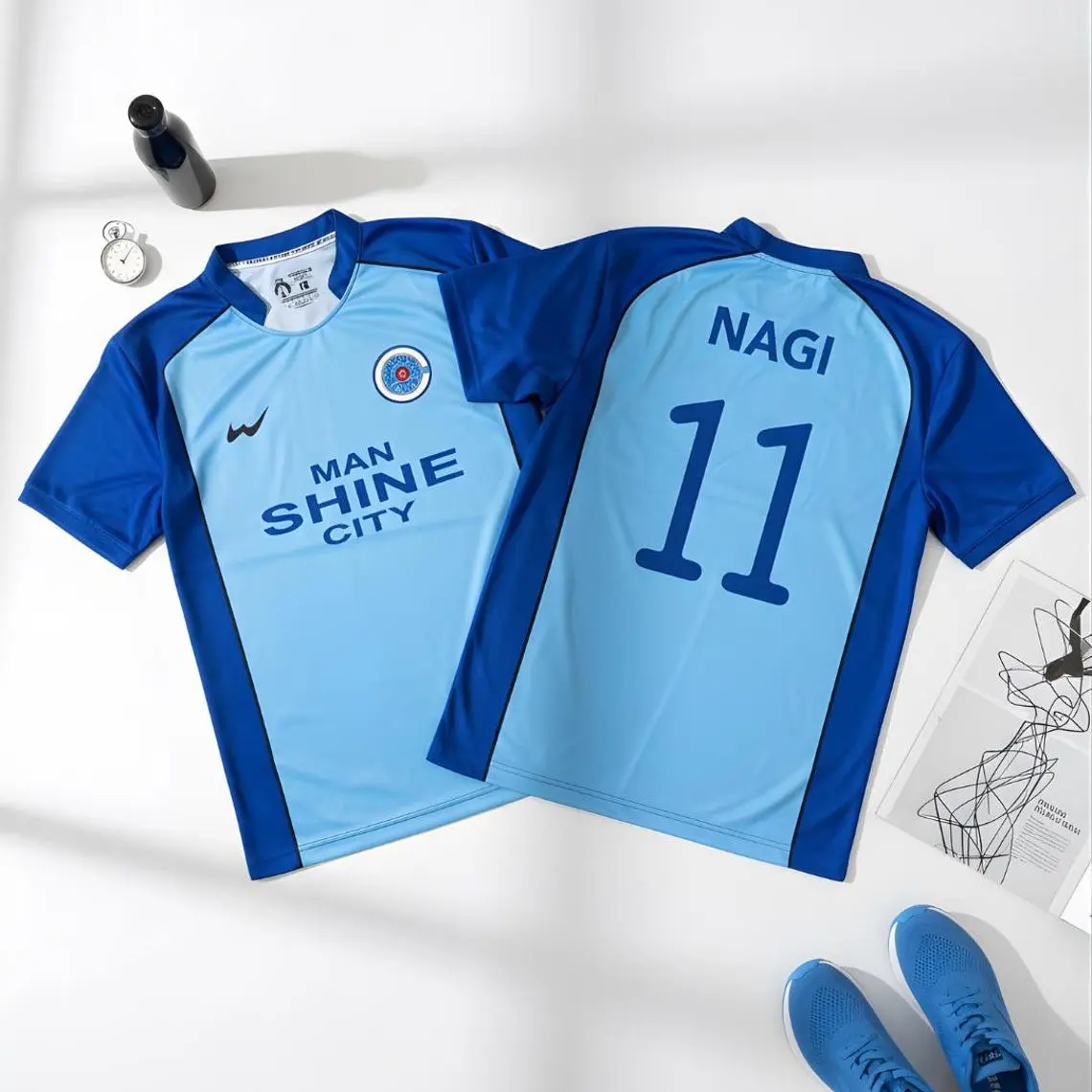 Blue Lock Manshine City Nagi Seishiro Cosplay Soccer Jersey Aesthetic Anime Streetwear Sports Shirt Breathable Athletic Mesh Activewear Perfect Gift for Manga Fans
