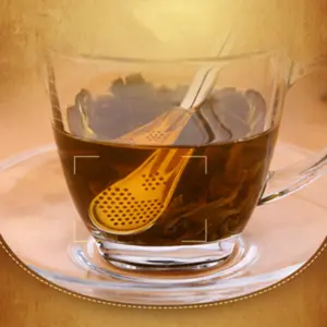 Mate Tea Straw Gourd Shape Drinking Filter Straw, 304 Food Grade Stainless Steel, 6.1 Inch Long Spoon Type, 2 Piece Set with Cleaning Brush