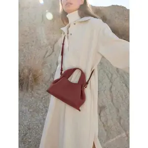 Solid Color Elegant Women Crossbody Bag, Wear-resistant PU Leather Shoulder Purse, Secure Storage Hands-free Bag for Daily Commute Outdoor Sports