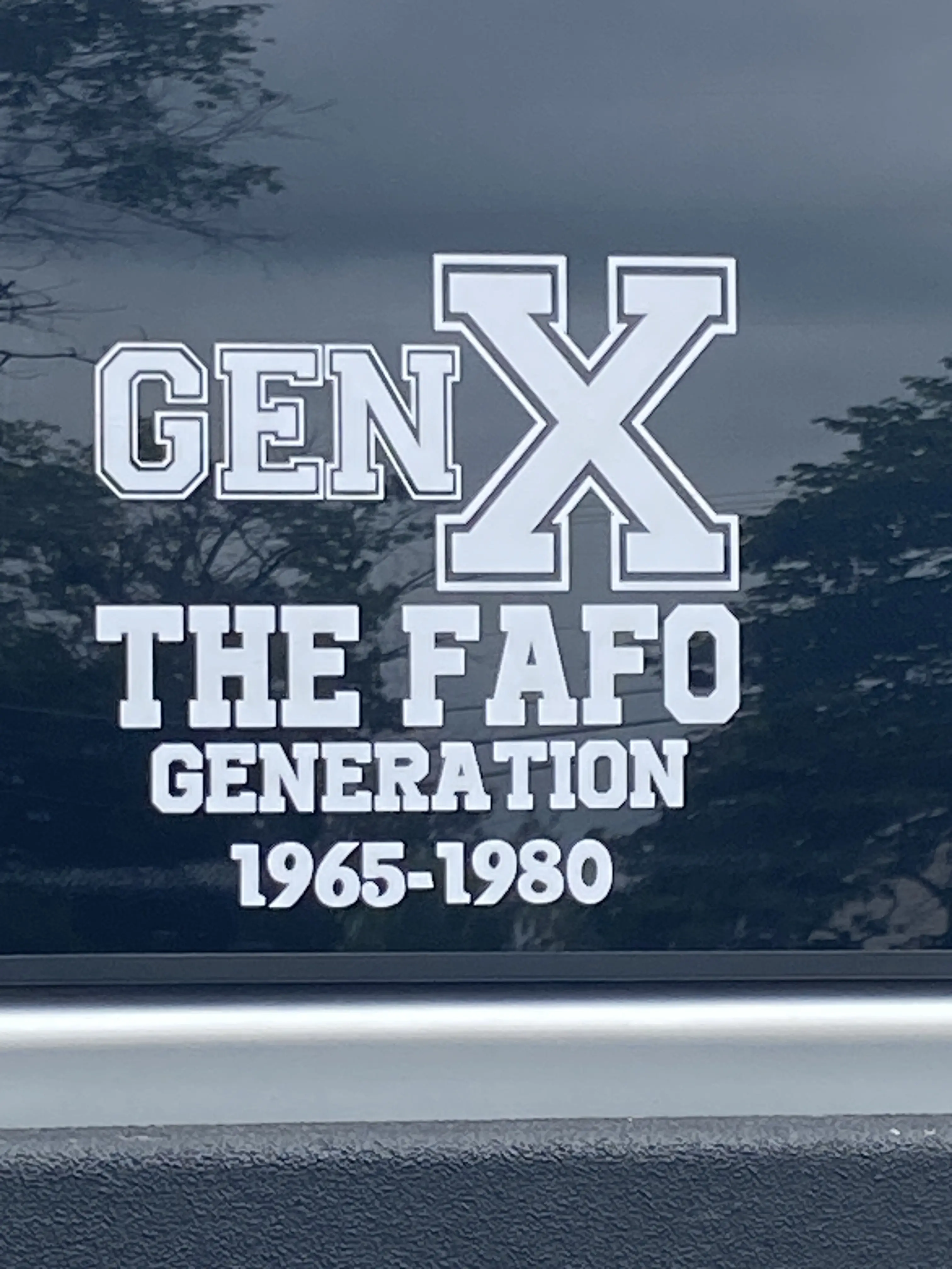 Gen X FAFO Generation Decal 6x6 Inches Premium Vinyl Sticker for Cars Made in USA 1965-1980 White Design Easy Application Durable Weather Resistant
