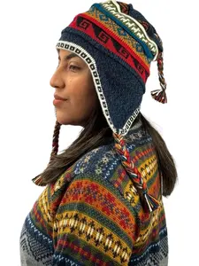 Handmade Alpaca Chullo Hat: Peruvian Knit Beanie / Unisex