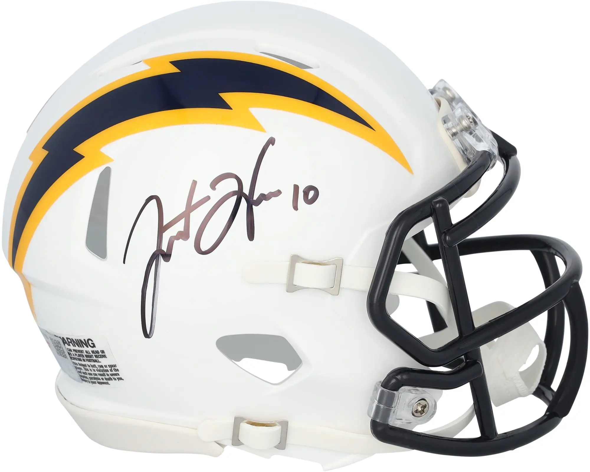 Justin Herbert Los Angeles Chargers Autographed Navy Color Rush Speed Mini Helmet - Fanatics Authentic Certified