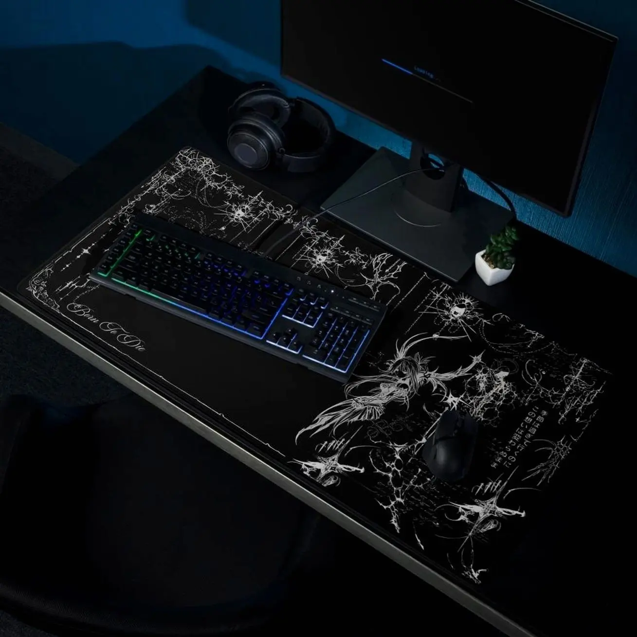Cybersigilism Gaming Mouse Pad – Dark Cyber Sigil Desk Mat, XL Non‑Slip Mousepad Jakob