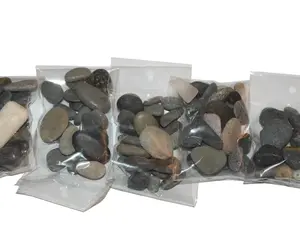 Ocean Tumbled Assorted Round Stones 20 Pieces Natural DIY Mix for Shadow Box Rock Art Smooth Tumbled Versatile for Crafts & Home Decor